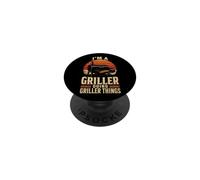 BBQ I'm A Griller Doing Griller Things Pitmaster Gift PopSockets Adhesive PopGrip