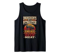 BBQ Ingredients of A Pitmaster Smoke Patience Meat Tank Top