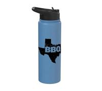 BBQ Inside Texas Map Texas BBQ Stainless Steel Insulated Water Bottle