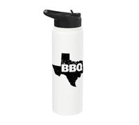 BBQ Inside Texas Map Texas BBQ Stainless Steel Insulated Water Bottle
