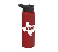 BBQ Inside Texas Map Texas BBQ Stainless Steel Insulated Water Bottle