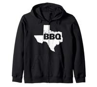 BBQ Inside Texas Map Texas BBQ Zip Hoodie