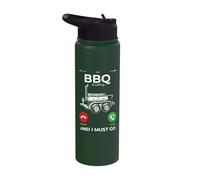 BBQ is Calling and I Must go Funny Barbeque Stainless Steel Insulated Water Bottle