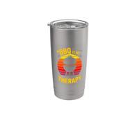 BBQ is My Therapy Backyard Grilling Humor Stainless Steel Insulated Tumbler