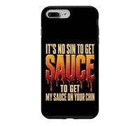 BBQ It's No Sin Sauce On Your Chin Funny Gift Case for iPhone 7 Plus/8 Plus