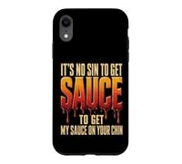 BBQ It's No Sin Sauce On Your Chin Funny Gift Case for iPhone XR