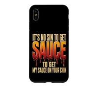 BBQ It's No Sin Sauce On Your Chin Funny Gift Case for iPhone XS Max