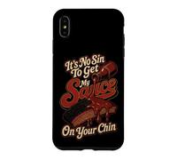 BBQ It's No Sin Sauce On Your Chin Funny Gift Case for iPhone XS Max
