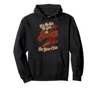 BBQ It's No Sin Sauce On Your Chin Funny Gift Pullover Hoodie