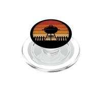 BBQ Kettle Grill Rising Sun Retro Vintage Gift PopSockets PopGrip for MagSafe