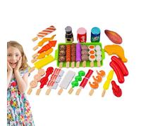 BBQ Kitchen Toy - Pretend Play Grill Set For Kids, Fake Food Accessories Pretend Play Grill Toy Set, Cooking Playset Camping Interactive Toys For Children, Durable | Toys Birthday For Boys Girls