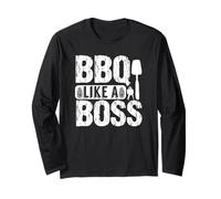 BBQ Like a Boss Grilling Enthusiast Humor Long Sleeve T-Shirt