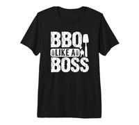 BBQ Like a Boss Grilling Enthusiast Humor Premium T-Shirt