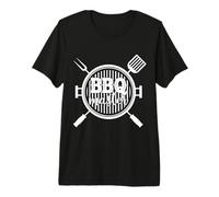 BBQ Master Grill King Bold White Smoker Barbecue Design Premium T-Shirt