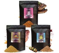 BBQ Meat Rub Seasoning Gift Set | 3 x 50g Dry Rubs & Spices | Chicken, Pork & Vegan Spice | Ideal for Grilling, Roasting, Smoking | Gourmet Seasoning Kit By House of Flavour