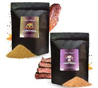 BBQ Meat Rub Seasoning Gift Set | 50g Dry Rubs for Chicken & Pork in Pouch | British Made | Meat Rubs for Roasting, Smoking & Grilling | BBQ Rubs and Spices UK | No Preservatives | By House of Flavour
