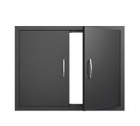 BBQ Outdoor Kitchen Doors Inch Double BBQ Access Door,Rust-Proof Access Door for Outdoor Kitchen, BBQ Island,Grilling Station (31" x 24")