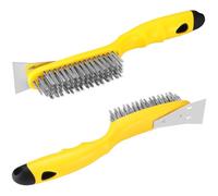 BBQ Oven Grill Kitchen Metal Wire Cleaning Brush with Scraper and Bristles Remover