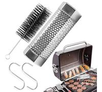 BBQ Pellet Tube - 2 Hooks, Stainless Steel Hexagonal Safe - Pellet Tube Grill Coal, for Cheese, Beef, Nuts, Fish, Home, Balcony, Outdoor, Camping