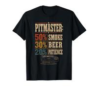 BBQ Pitmaster 50% Smoke 30% Beer 20% Patience T-Shirt