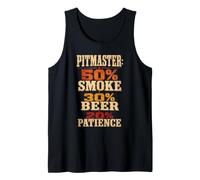 BBQ Pitmaster 50% Smoke 30% Beer 20% Patience Tank Top