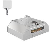 BBQ Pizza Oven Silver Tone Stainless Steel 37L x30W x12H cm Portable 3kg Window