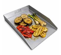 BBQ Plancha 1 Piece 30 x 20 cm with Reversible Edge, Compatible with Weber Traveler