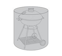 Bbq Premium Polyester Canvas Black Waterproof Kettle Bbq Cover - Black