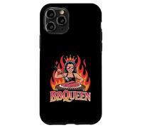 BBQ QUEEN Woman Grilling Crown Flames Backyard Barbecue Case for iPhone 11 Pro