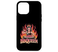 BBQ QUEEN Woman Grilling Crown Flames Backyard Barbecue Case for iPhone 12 Pro Max
