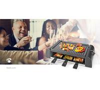 BBQ Raclette Grill 6 Person Set Pans & Spatulas Electric Cooker Grill Hot Plate