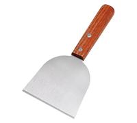 BBQ RAPRAPER for Grill Cleaning, BBQ Scraper - Stainless Steel Fried Fish Word - Heavy Duty Bevel Edges Griddle Maker with Wooden Handle for Pizza
