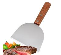 BBQ RAPRAPER, GRILL RAPER FOR REGISTRATION | Stainless Steel Fried Fish Word - Heavy Duty Bevel Edge Griddle Slicer with Wooden Handle for Bist Pizza
