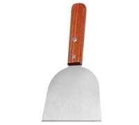 BBQ RAPRAPER, GRILL RAPER FOR REGISTRATION | Stainless Steel Humburger Turner | Heavy Duty Bevel Edge Griddle Slicer with Wooden Handle for Humbu Steak Pizza