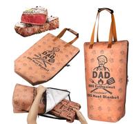 BBQ Resting Blanket for Smoking Meat - Heavy Duty Insulated Meat Blanket for Brisket, Ribs, Pork Shoulder - Waterproof BBQ Smoker Insulation Blanket, BBQ Gifts for Men Dad Husband (BBQ Blanket 21in)