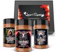 BBQ Rub Gift Set by Quasi & Squatch - Sage Against The Machine - Premium BBQ Rubs For Pork, Chicken & Beef | Perfect Blend of Spice for Barbecue and Grill | Large Jar 3 Packs