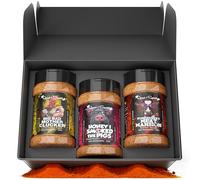 BBQ Rubs Gift Set by Quasi & Squatch - Smokey Honey Soy Sauce For Pork - Smokey Barbecue For Chicken & Meat Mansion For Beef | Perfect Blend of Spice for BBQ and Grill | 3 Packs