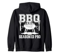 BBQ Seasoned Pro Men's Funny Summer Fun Barbeque Pitmaster Zip Hoodie