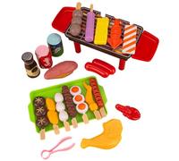 BBQ Set - ABS Grill Toy | Interactive Cooking Simulation Play Equipment | Toy Grill Kitchen Playset, Learning Activity Kit For Imaginative Role Play Communication Building Skills Pretend Food Station