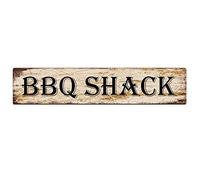 BBQ Shack Street Sign Vintage Sign Retro Metal Plaque Bar Pub Poster Wall Art Decor Tin Sign 4x16 Inch