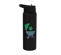BBQ Shape Collage Silhouette Grill Cook Gear | Mens Grill Stainless Steel Insulated Water Bottle