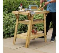 Bbq Side Table Wooden Outdoor Bbq Table By Zest Outdoor Living