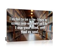 Bbq Signs Outdoor Lost In A Library, I Find My Soul Tin Sign Bedroom Door Sign Bar For Man Cave(20X30CM)
