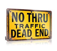 Bbq Signs Outdoor No Thru Traffic Dead End Tin Sign Bedroom Door Sign Bar For Man Cave(20X30CM)