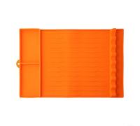 BBQ Silicone Mat for Weber, Scratch Resistant Design with Organized Slots for Tools and Seasonings, Heat Resistant (orange)