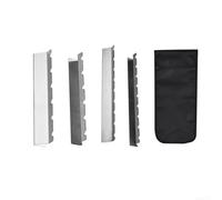 BBQ Skewer Holder Stand Stainless Steel 4 Pack | 4-piece set, 2x 6-slot and 2x 9-slot racks, fits various meat sizes, for ideal for family grilling parties