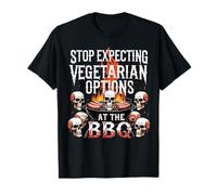 BBQ Skull Stack Charred Gothic Meatfest Top T-Shirt