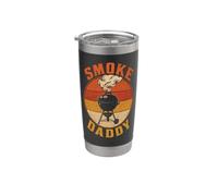 BBQ Smoke Daddy Meat Smoker Barbecue Dad Gift Stainless Steel Insulated Tumbler