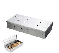 BBQ Smoker Box for Wood Chips, Heavy Duty Stainless Steel Grilling Accessories for Infusing Smoky Flavor into Meat and Fish, Smoke Box for Gas Charcoal Electric Grill