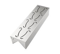 BBQ Smoker Box, Hinge Smoker, Rust Proof Easy Loading Compact Portable Lightweight Stainless Steel Long Lasting, Grill Box for Outdoor Camping Garden, 11.81x3.15x2.36 Inches, Silver